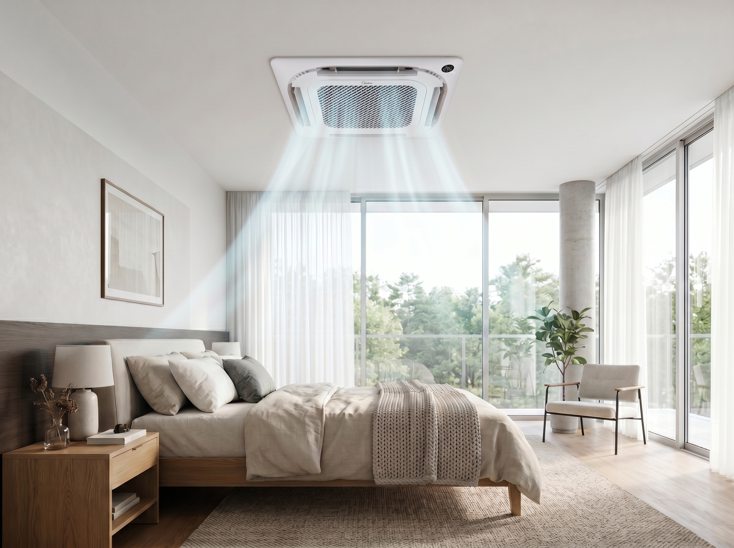 Breezeless Ceiling Cassette installed in a real space