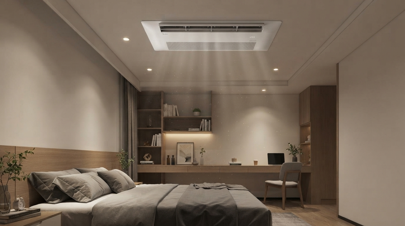 One-way Ceiling Cassette in a real home